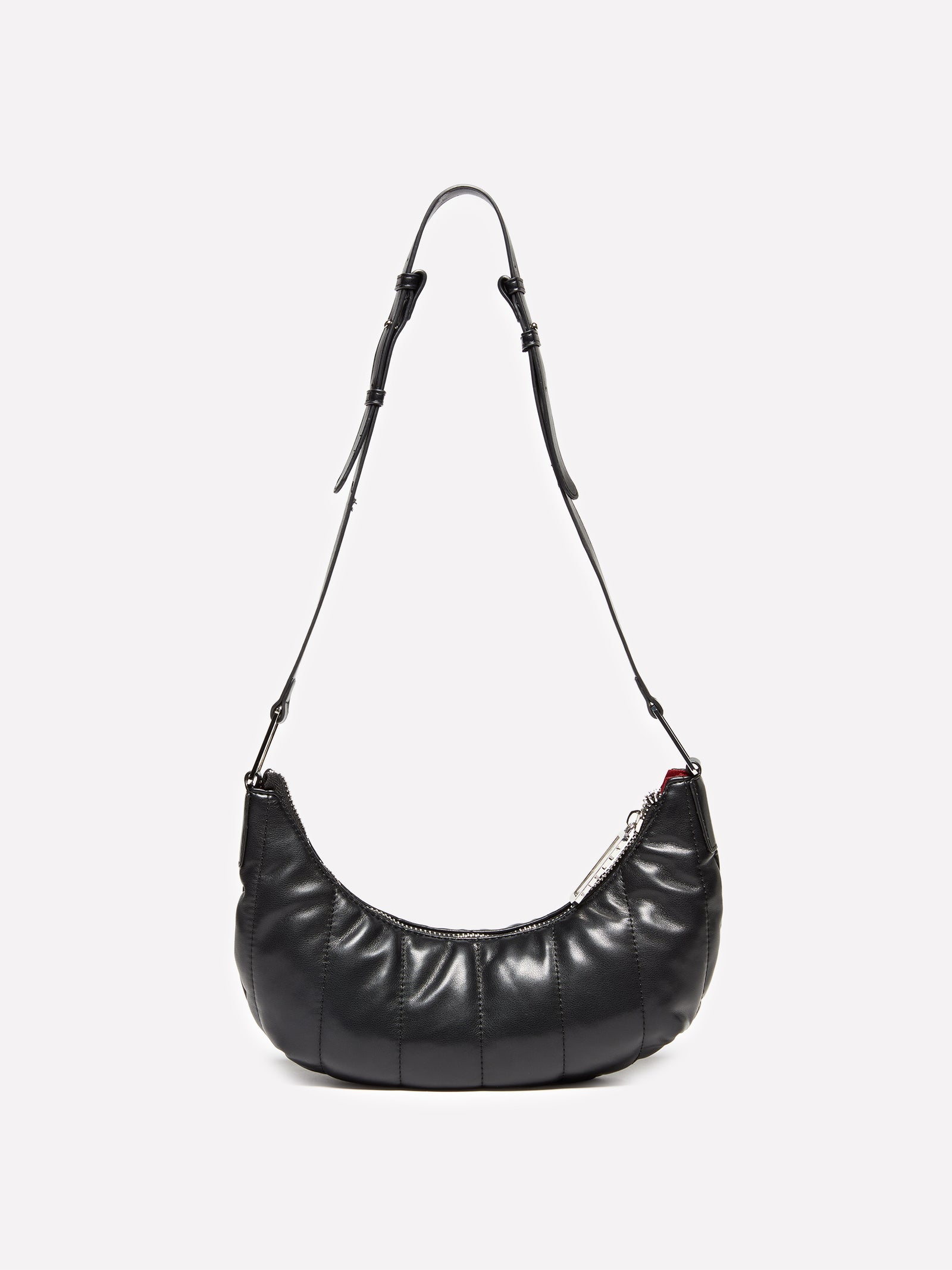 Borsa a tracolla con impunture da donna nero 2 | Sisley Outlet