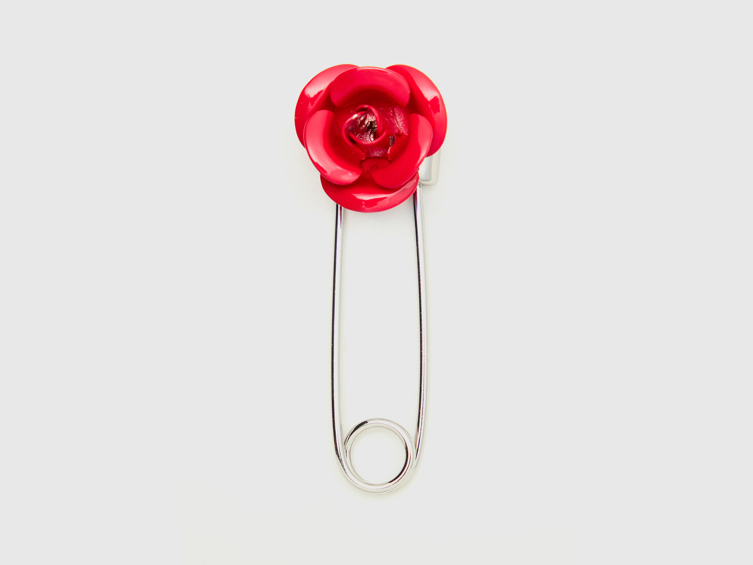 Spilla con rosa da donna rosso | Benetton Outlet