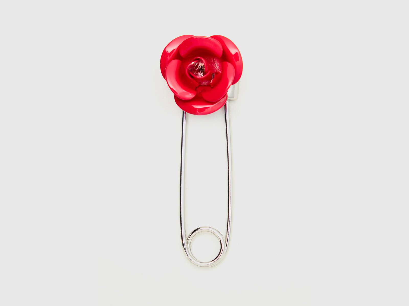 Spilla con rosa da donna rosso | Benetton Outlet