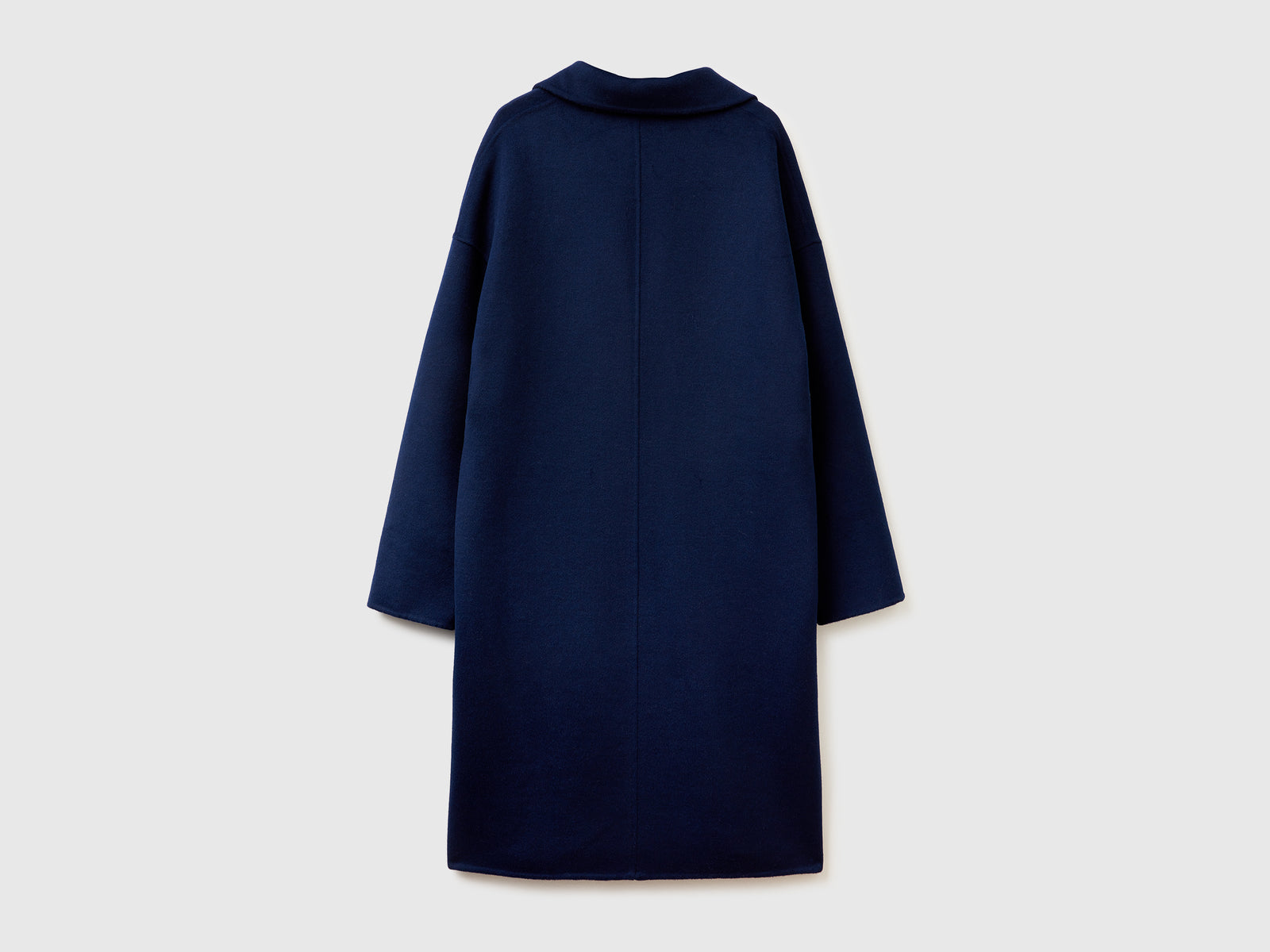 Cappotto midi in misto lana da donna blu scuro 2 | Benetton Outlet
