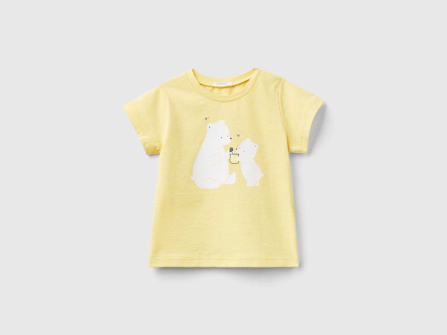 Maglietta con stampa davanti e dietro da neonato giallo | Benetton Outlet