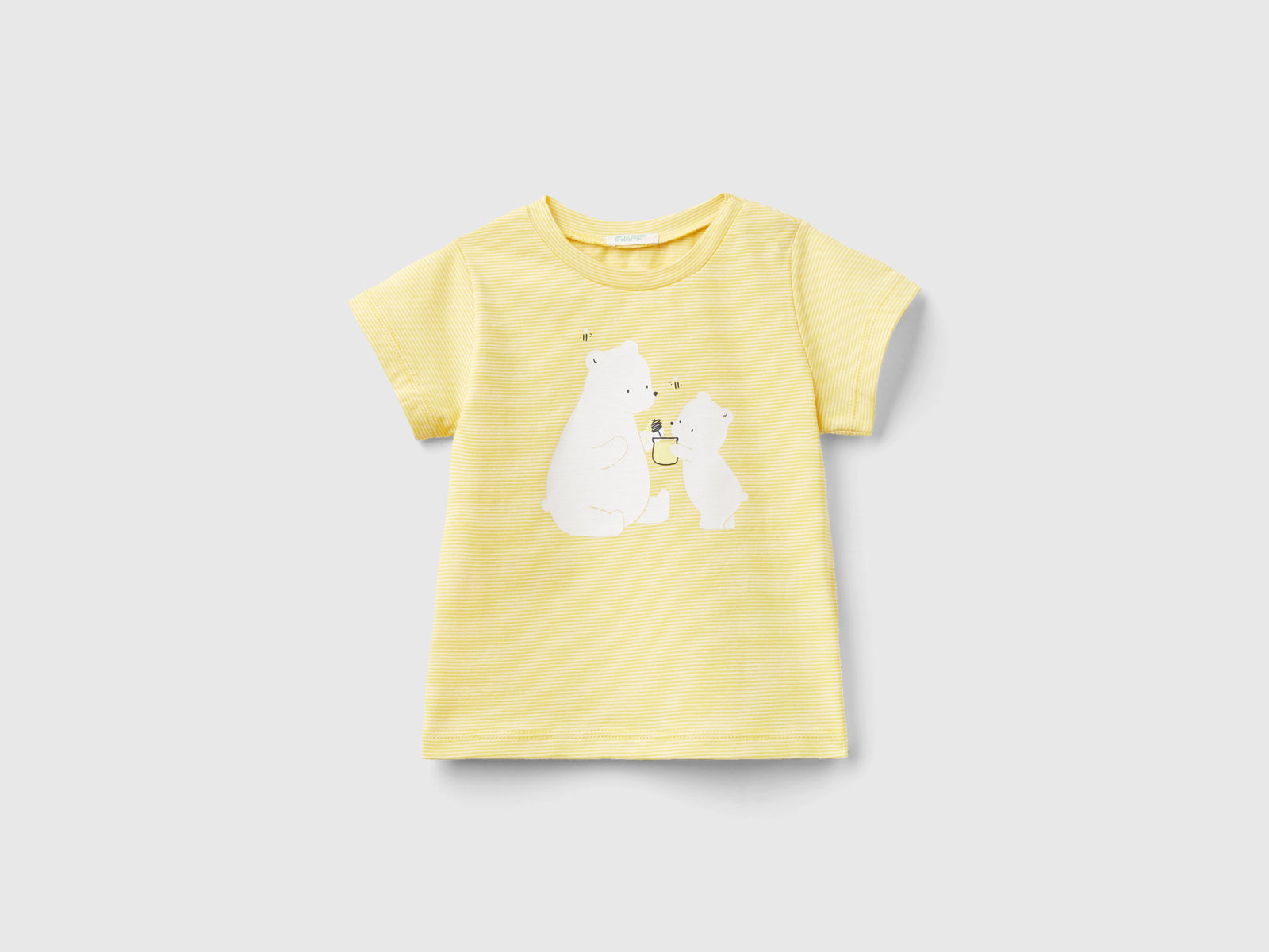 Maglietta con stampa davanti e dietro da neonato giallo | Benetton Outlet