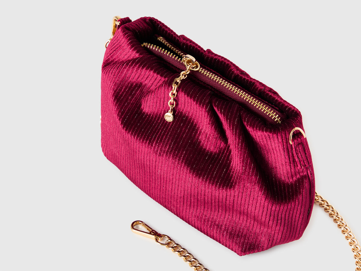 Borsa mini in velluto con lurex