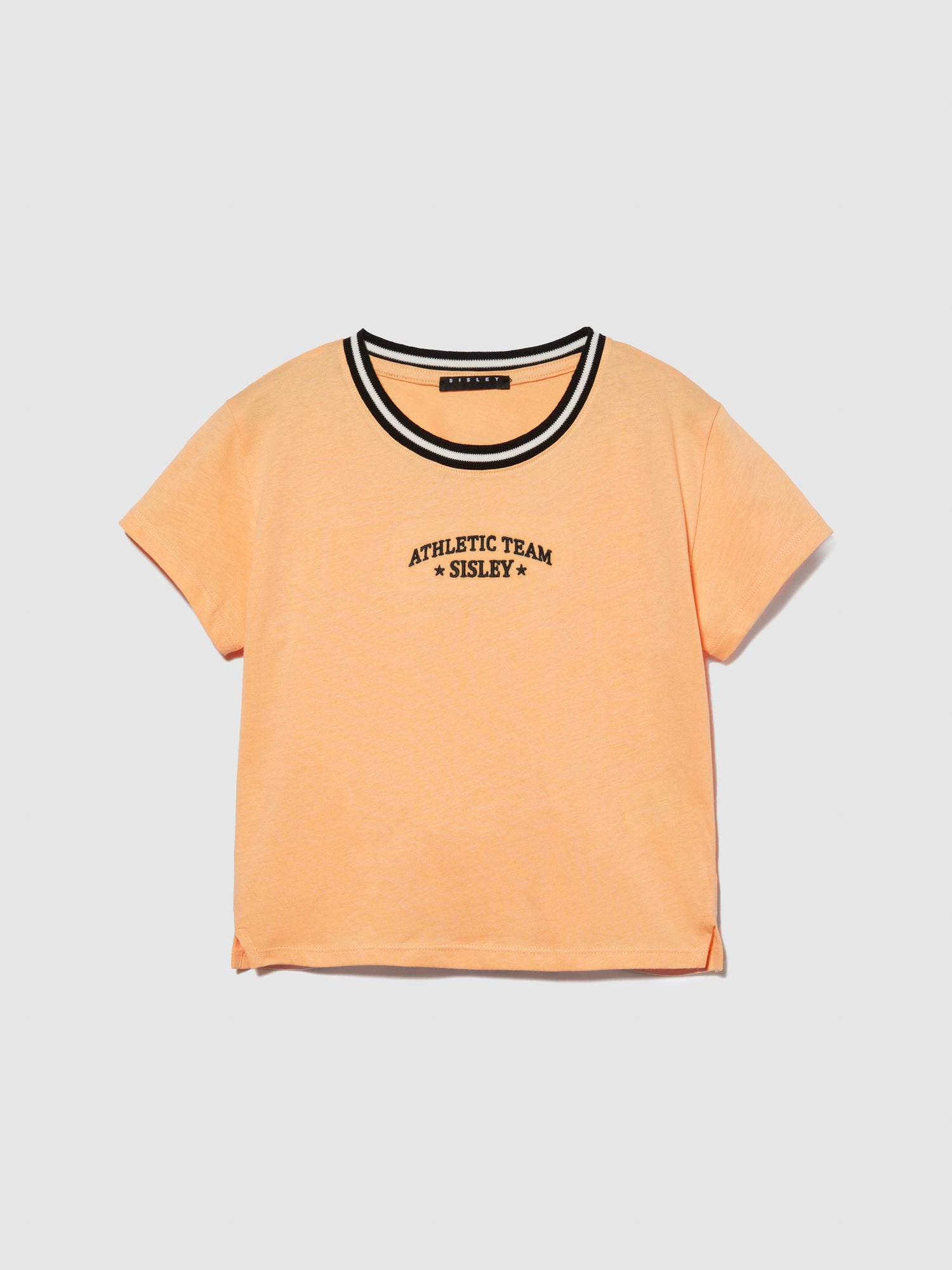 T-shirt con ricamo da bambina arancione | Sisley young Outlet