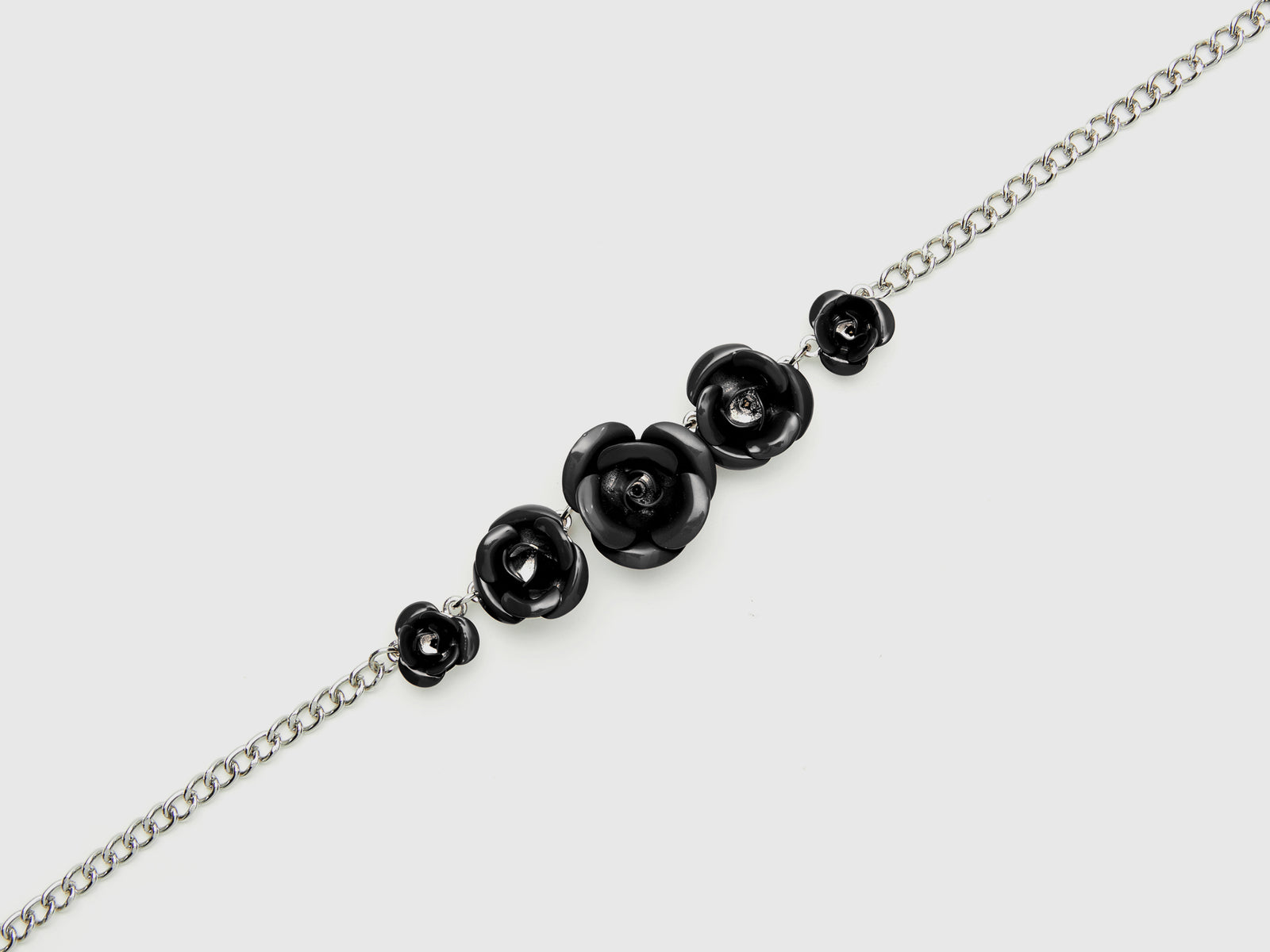 Collana con rose da donna nero 2 | Benetton Outlet