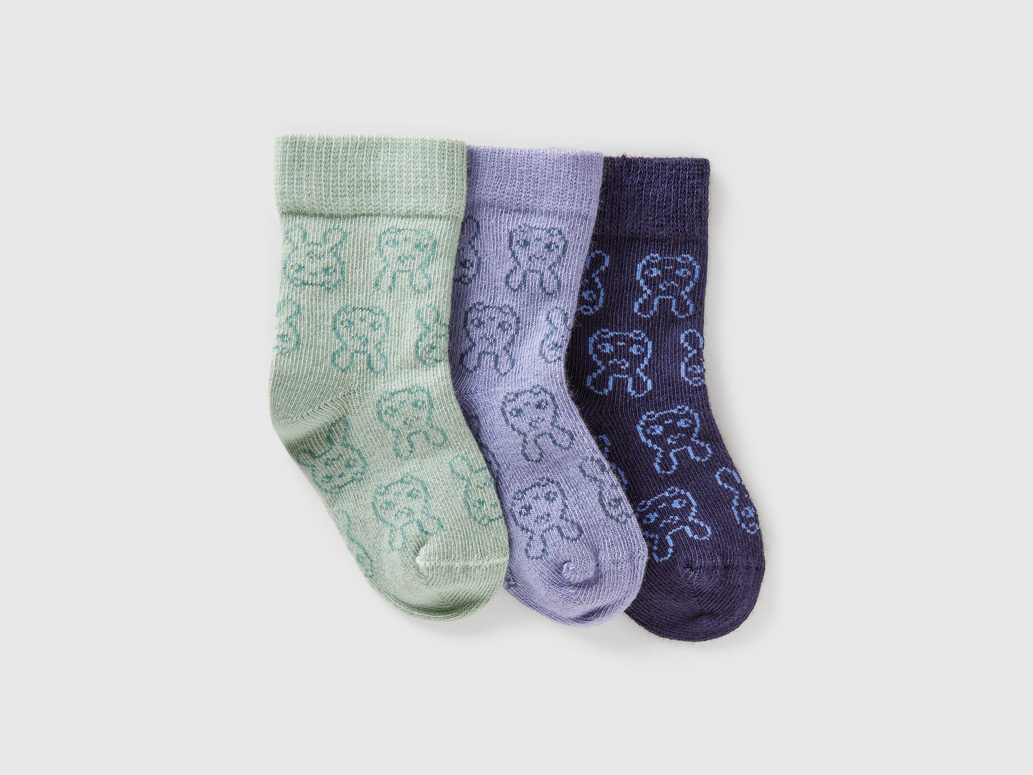 Tre paia di calzini con coniglietti da neonato multi-color | Benetton Outlet