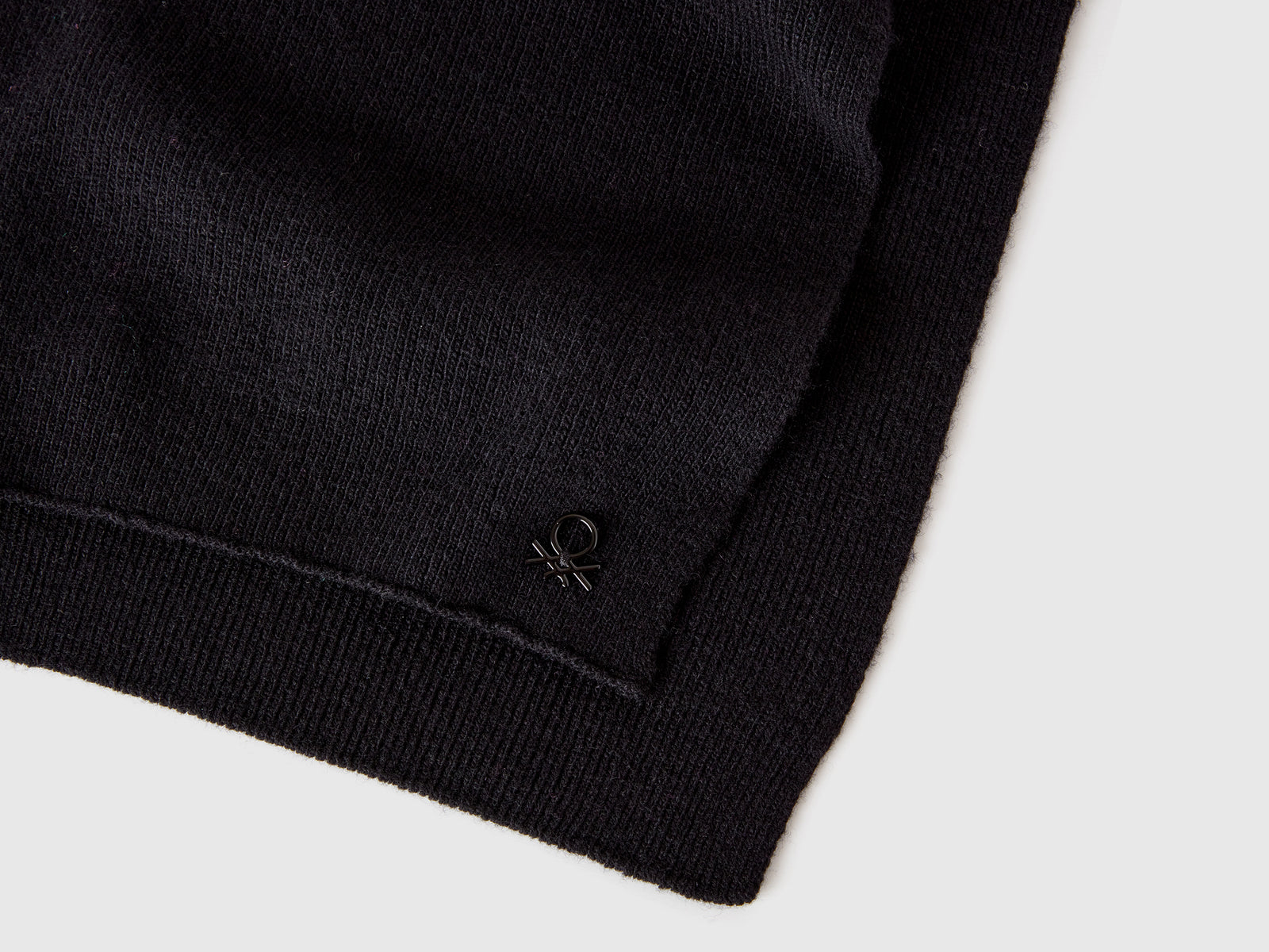 Sciarpa in misto lana da bambino nero 3 | Benetton Outlet