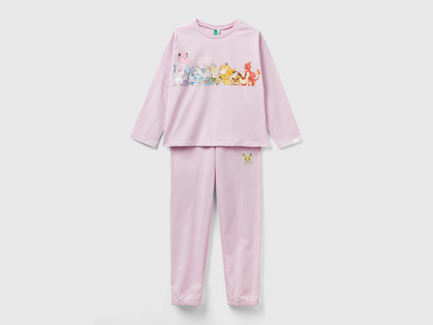 Pigiama lungo Pokémon da bambina rosa tenue | Benetton Outlet