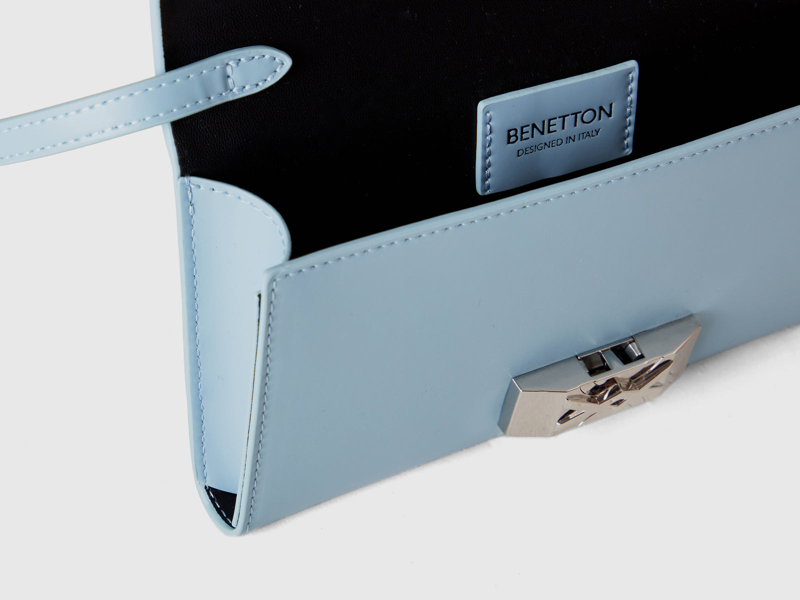Borsa portacellulare con tracolla da donna celeste 3 | Benetton Outlet