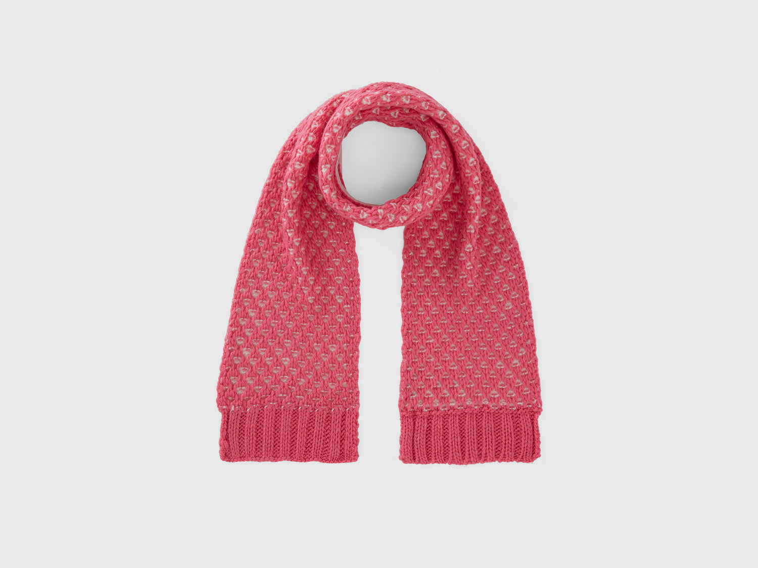 Sciarpa in misto lana da bambina fucsia | Benetton Outlet