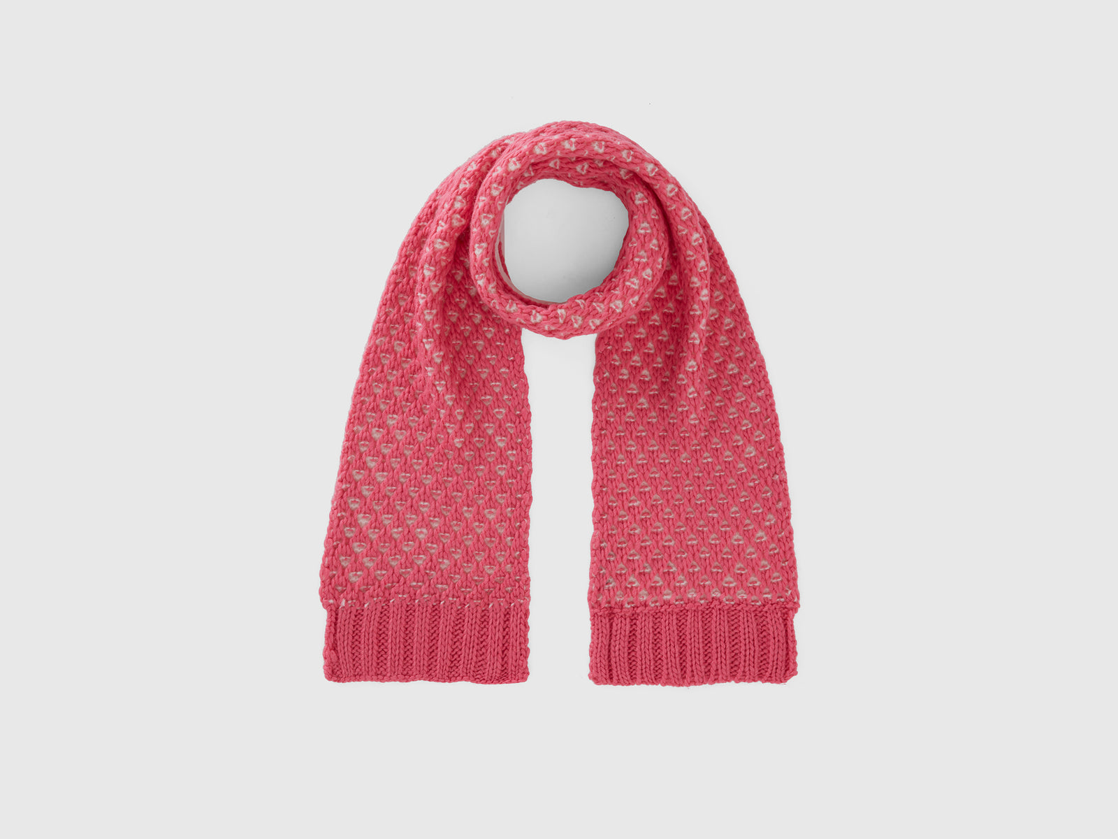 Sciarpa in misto lana da bambina fucsia | Benetton Outlet
