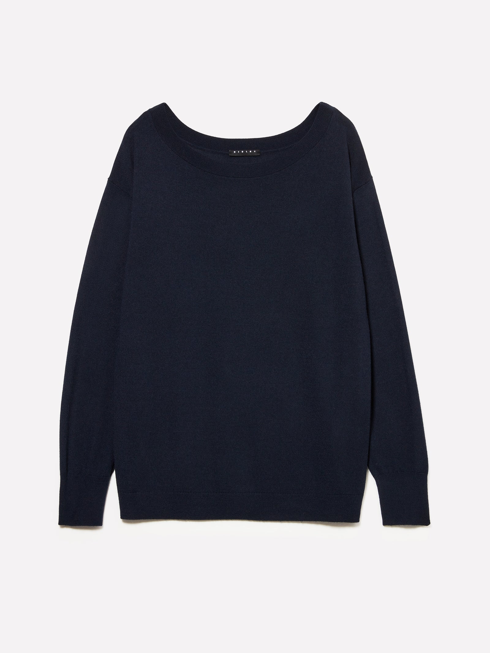 Maglia con scollo a barca da donna blu scuro | Sisley Outlet
