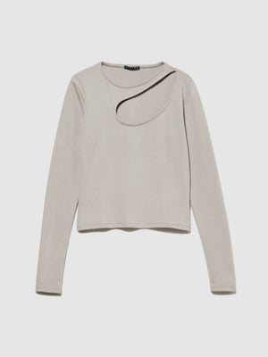 T-shirt slim fit con oblò