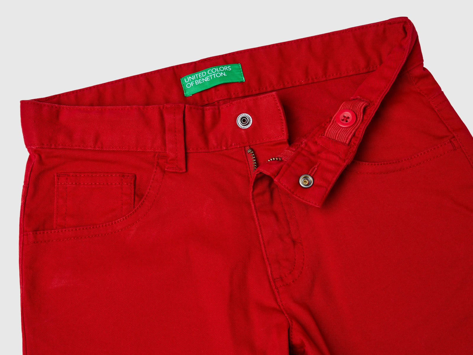 Pantaloni slim fit cinque tasche da bambino rosso 3 | Benetton Outlet
