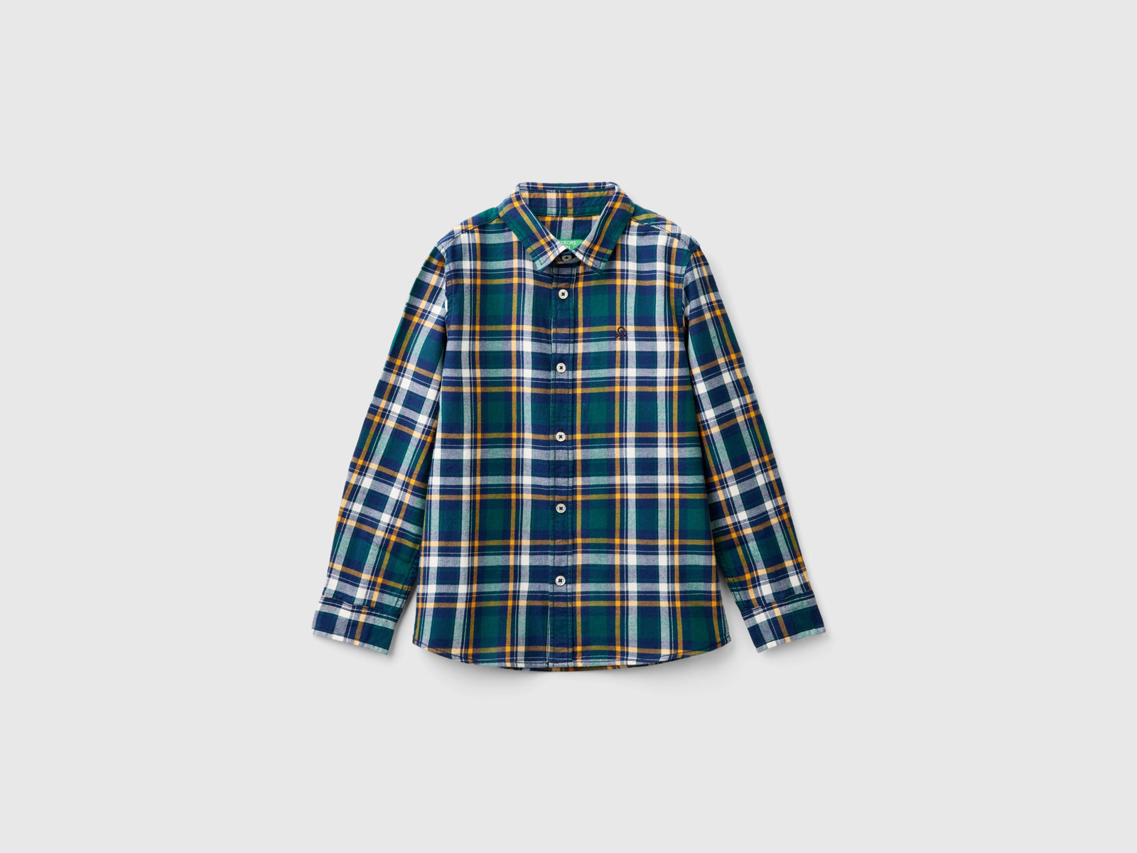 Camicia scozzese 100% cotone da bambino multi-color | Benetton Outlet