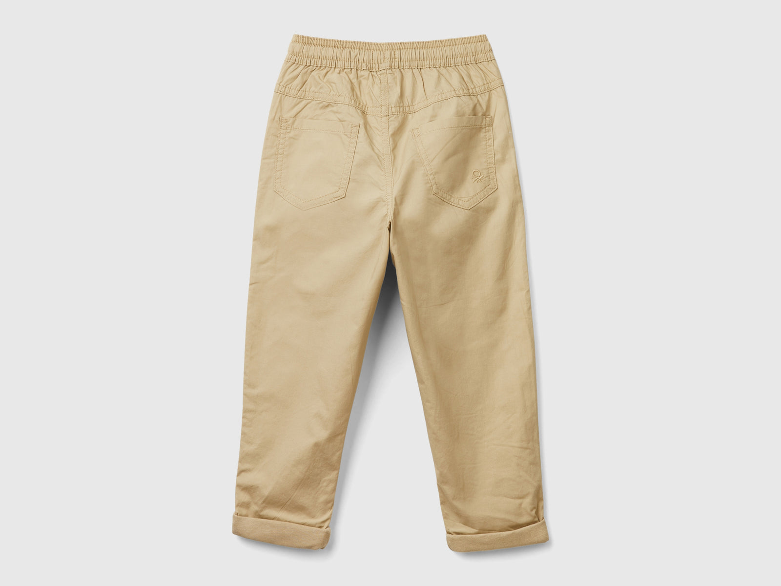 Pantaloni con coulisse da bimbo beige 2 | Benetton Outlet