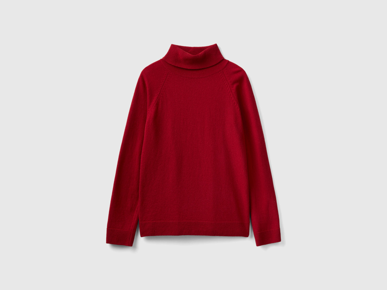 Dolcevita in misto lana e cashmere da donna rosso mattone | Benetton Outlet