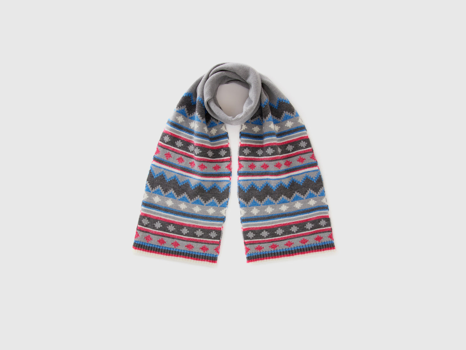 Sciarpa jacquard con lurex da donna grigio scuro | Benetton Outlet