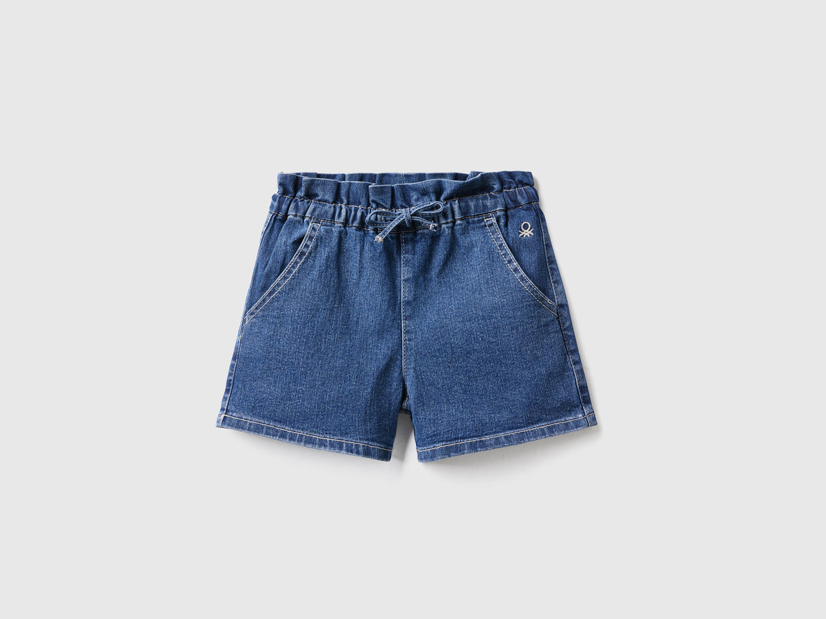 Shorts paperbag in denim