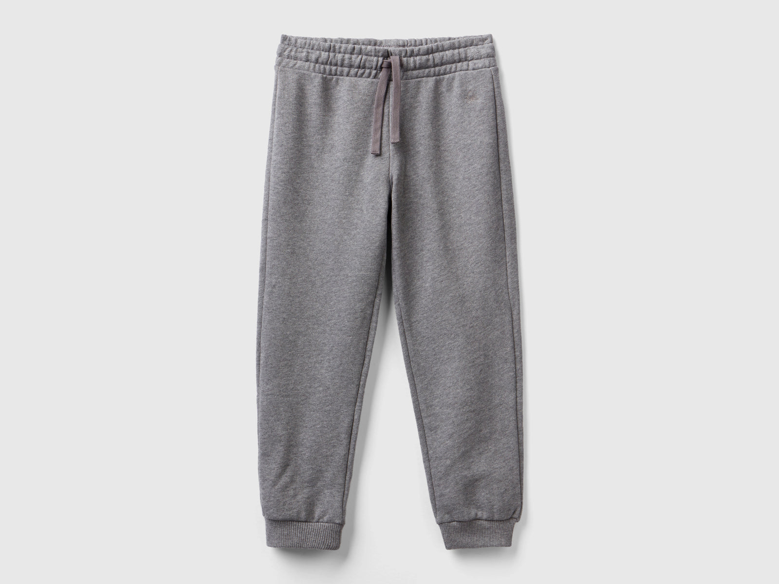 Pantaloni in felpa con logo da bambina grigio scuro | Benetton Outlet