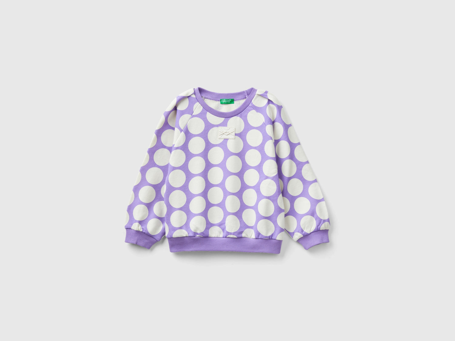 Felpa a pois 100% cotone da bimba multi-color | Benetton Outlet