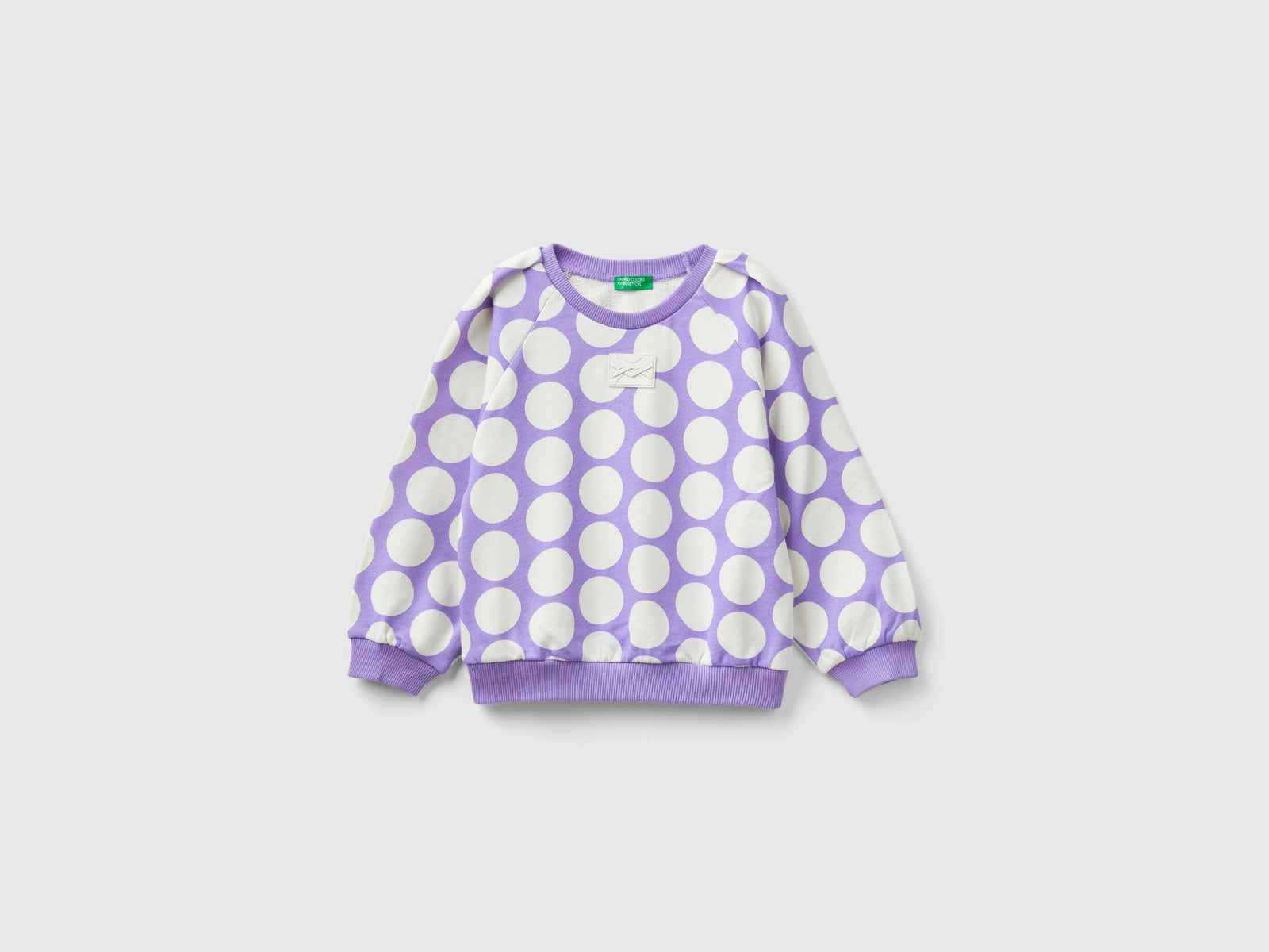 Felpa a pois 100% cotone da bimba multi-color | Benetton Outlet