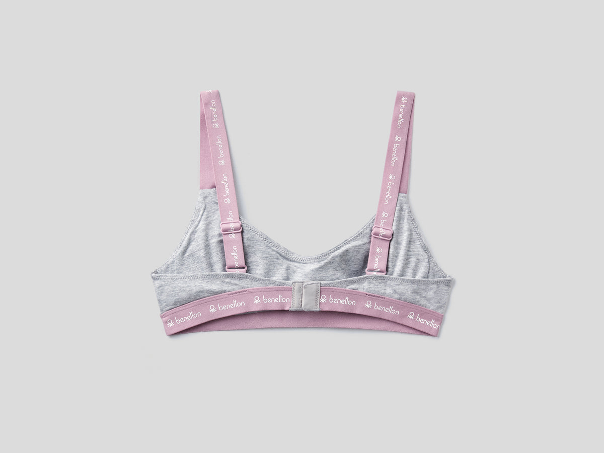Brassiere con spalline ed elastico logato