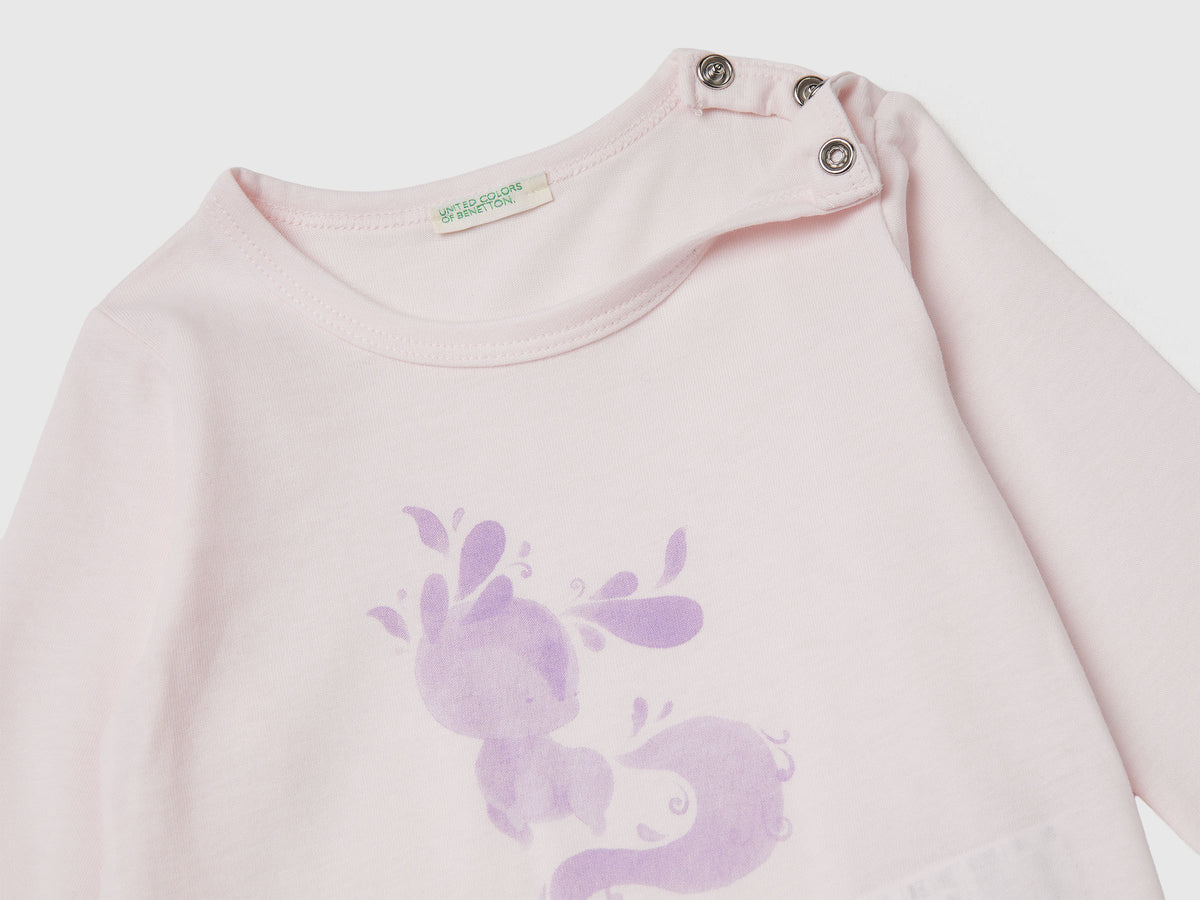 Maglietta con stampa in cotone