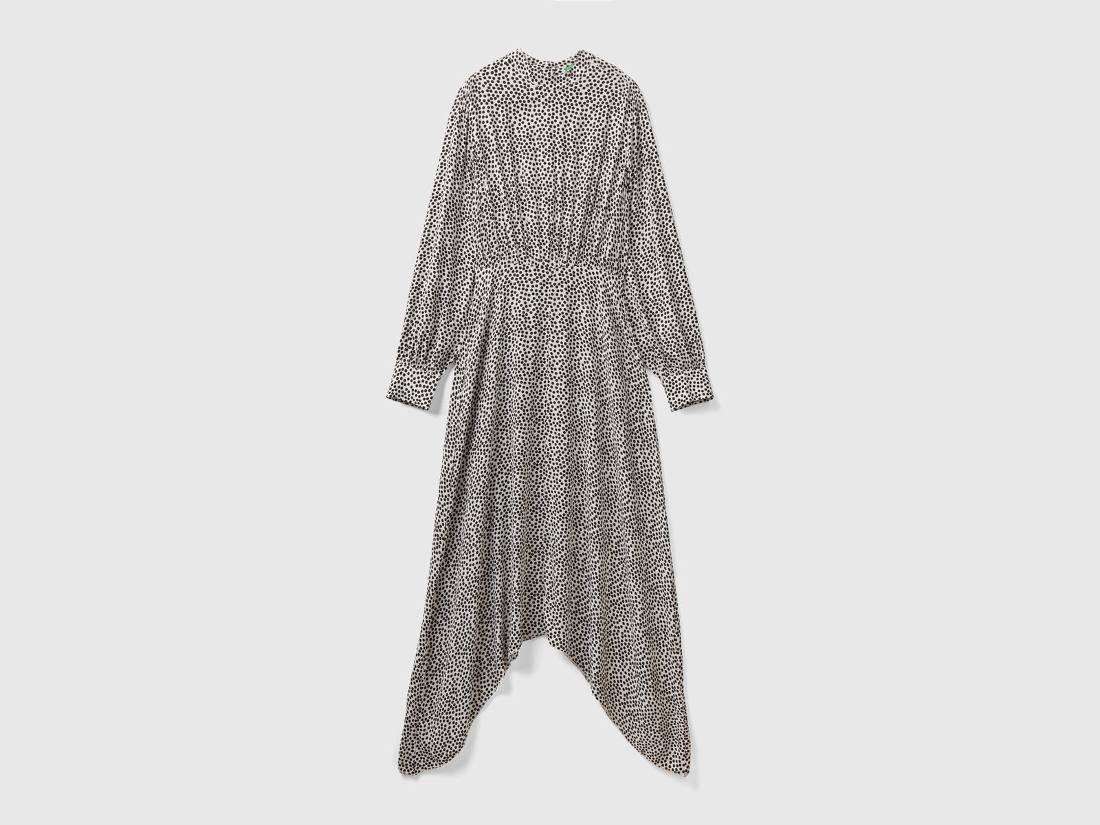 Abito fluido lungo da donna verde | Benetton Outlet
