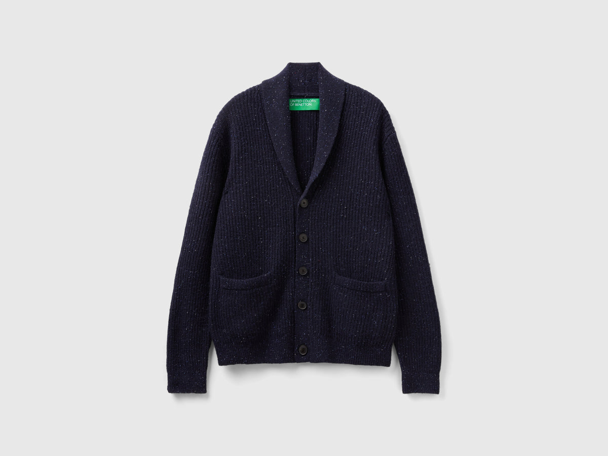 Cardigan in misto lana con tasche
