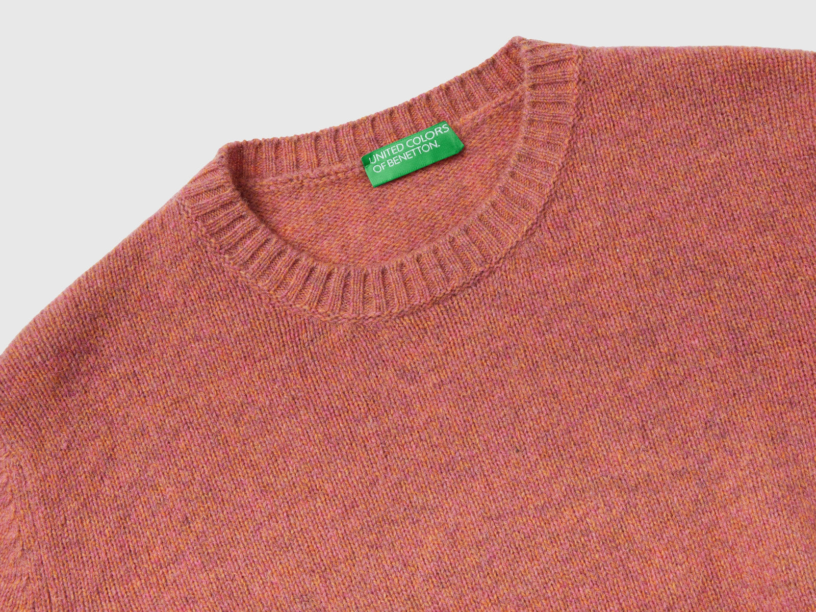 Maglia in pura lana Shetland da donna pesca 8 | Benetton Outlet