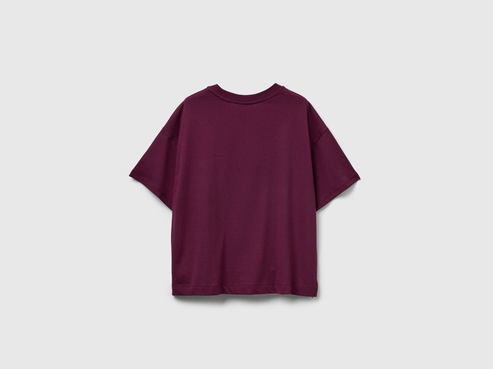 Maglietta con stampa slogan da donna prugna 2 | Benetton Outlet