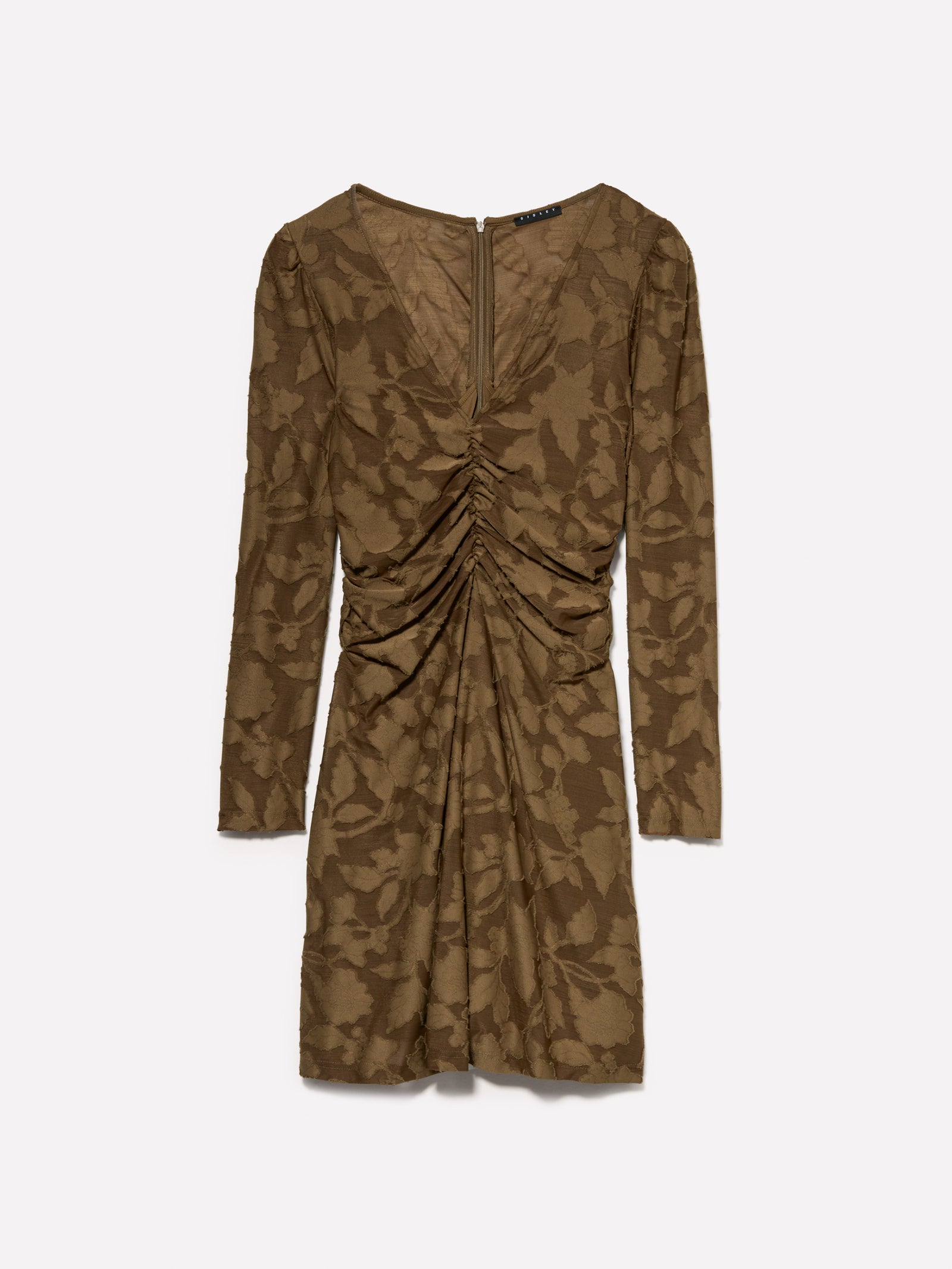 Vestito corto con arriccio da donna marrone | Sisley Outlet
