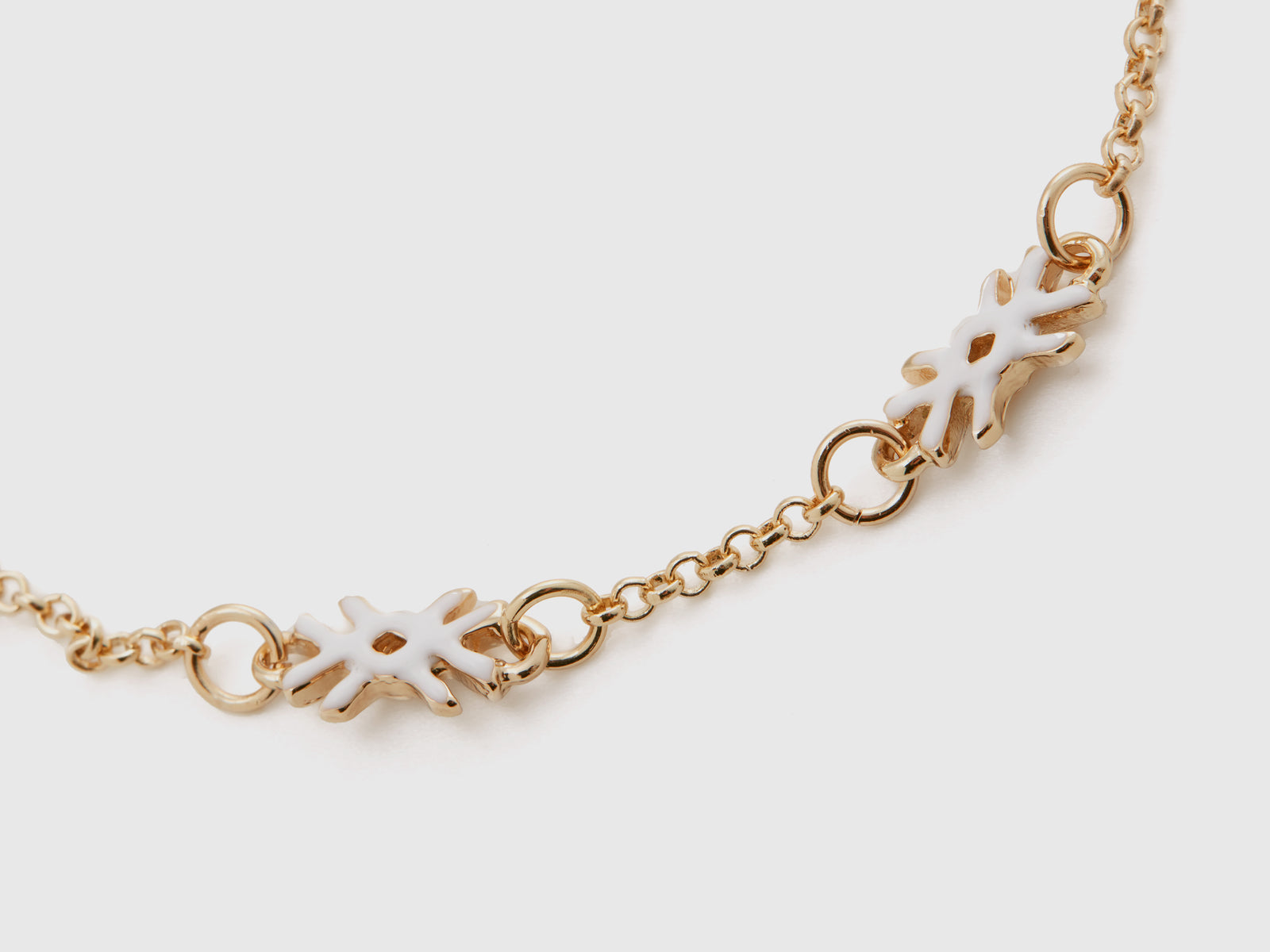 Bracciale con loghi da donna bianco 2 | Benetton Outlet