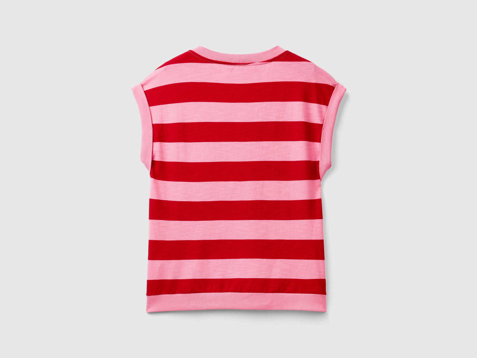T-shirt a righe 100% cotone da donna multi-color 2 | Benetton Outlet