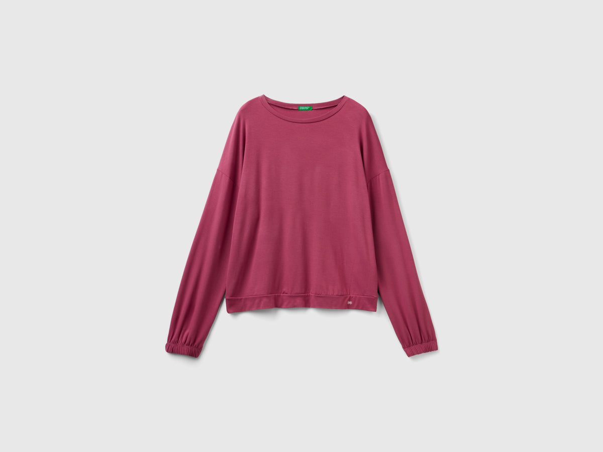 T-shirt in misto viscosa stretch