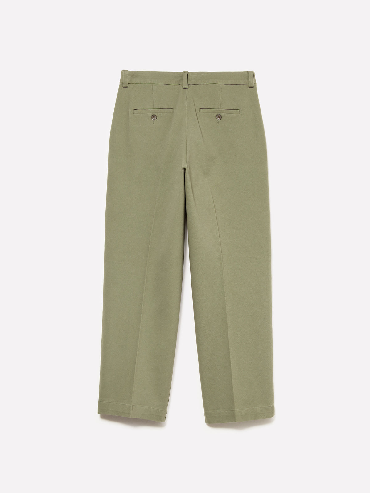 Pantaloni verde scuro a vita alta
