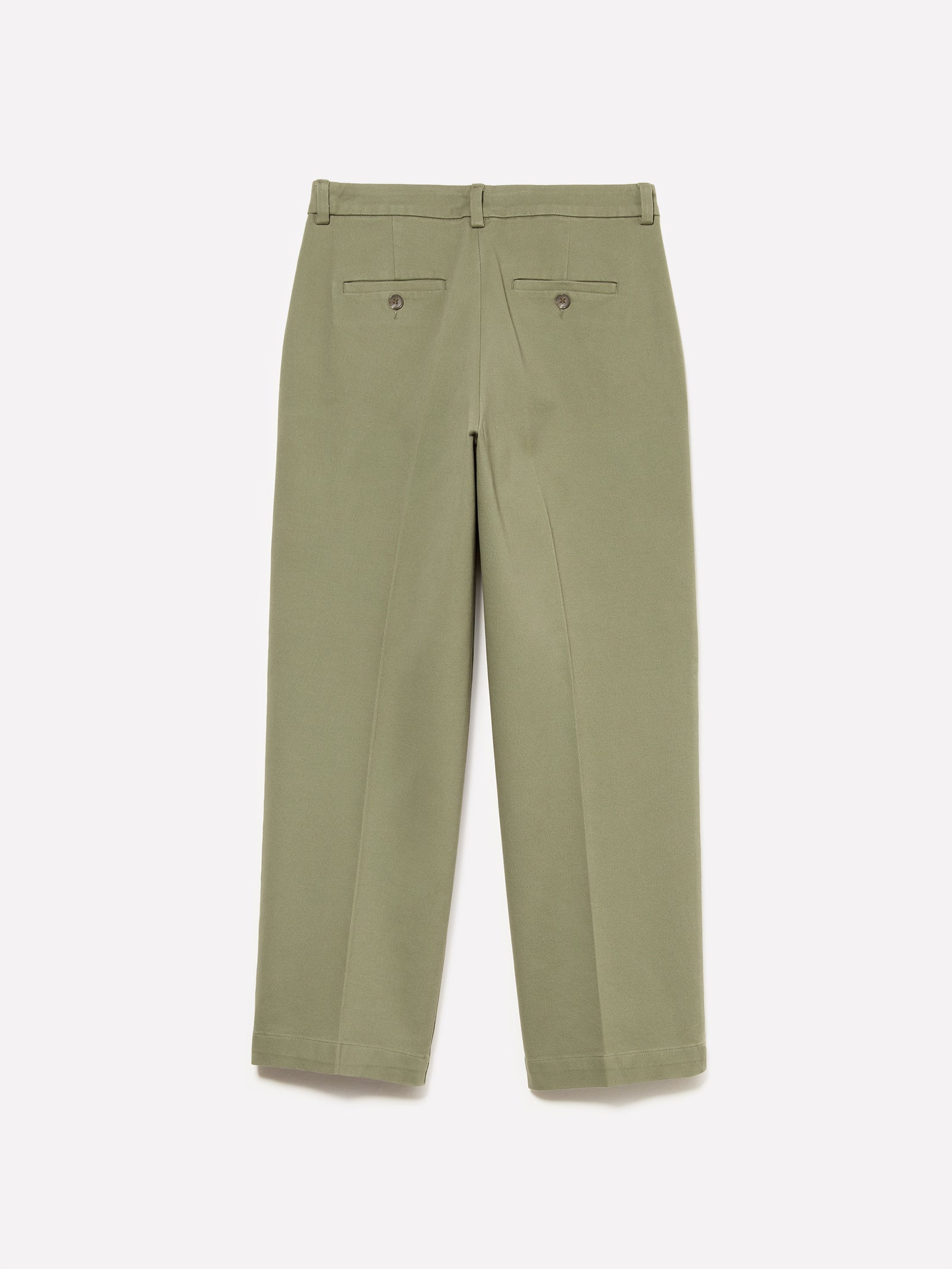 Pantaloni verde scuro a vita alta da donna verde militare 2 | Sisley Outlet