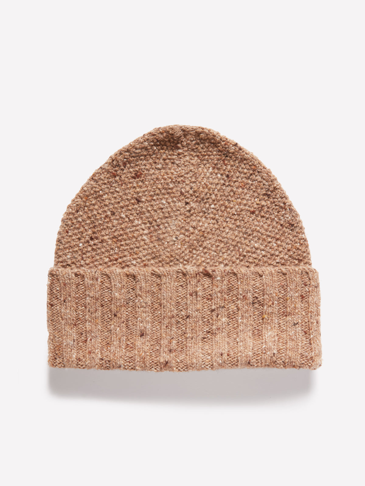 Brown knitted beanie