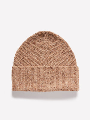 Brown knitted beanie