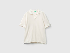 Polo in cotone traforato