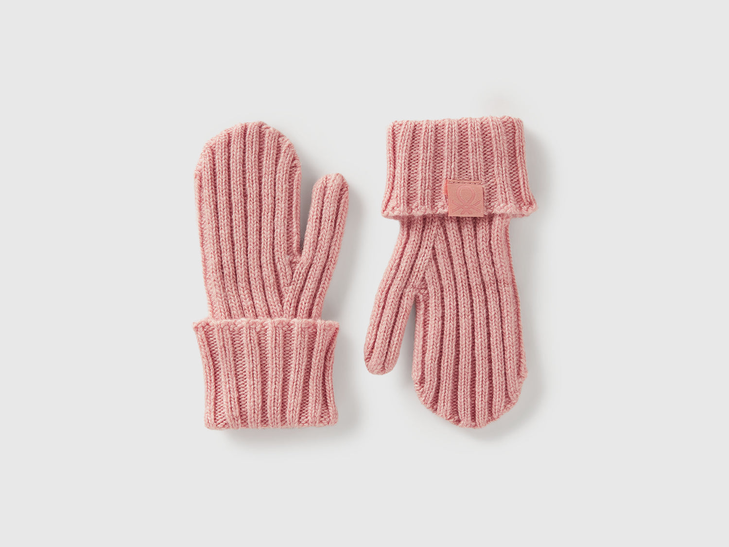 Muffole in misto lana da bimbo rosa tenue | Benetton Outlet