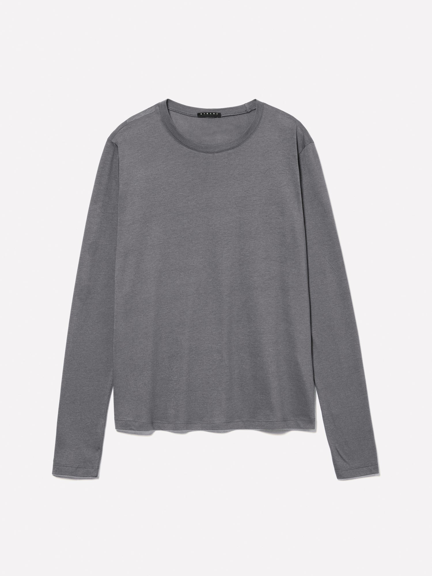 T-shirt girocollo a maniche lunghe da donna grigio scuro | Sisley Outlet