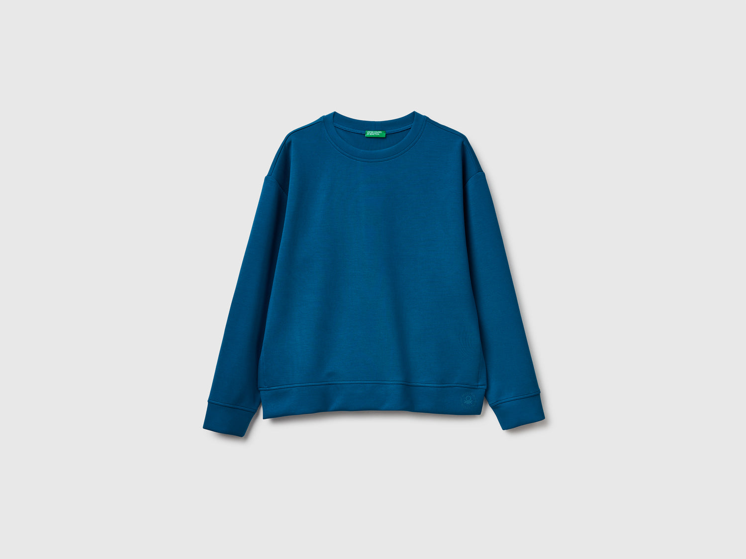 Felpa in misto Modal da donna verde ottanio | Benetton Outlet