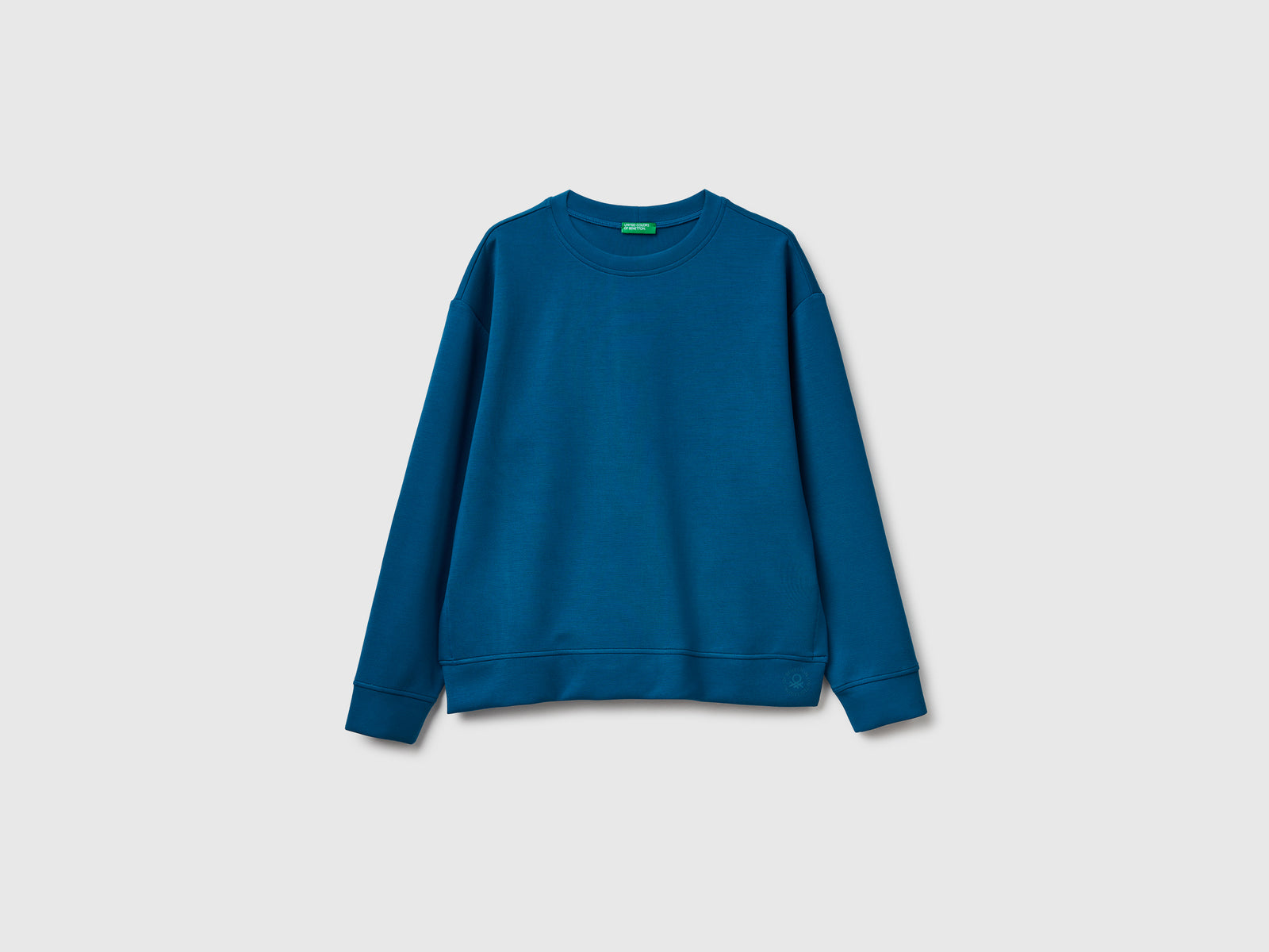 Felpa in misto Modal da donna verde ottanio | Benetton Outlet