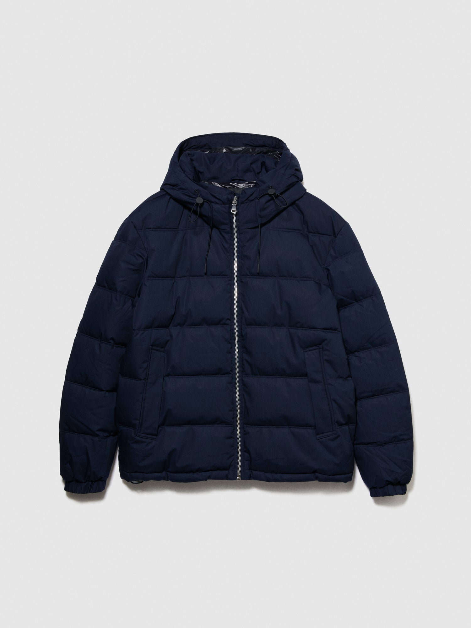 Giubbotto imbottito con cappuccio da uomo blu scuro | Sisley Outlet