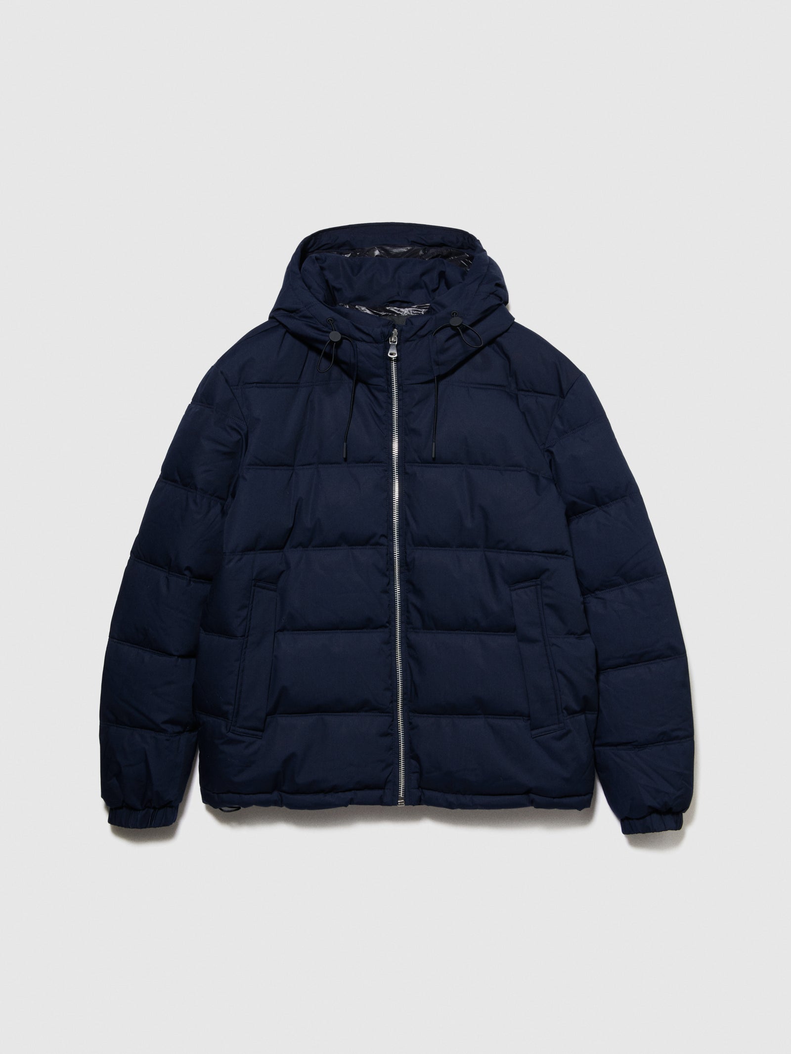 Giubbotto imbottito con cappuccio da uomo blu scuro | Sisley Outlet