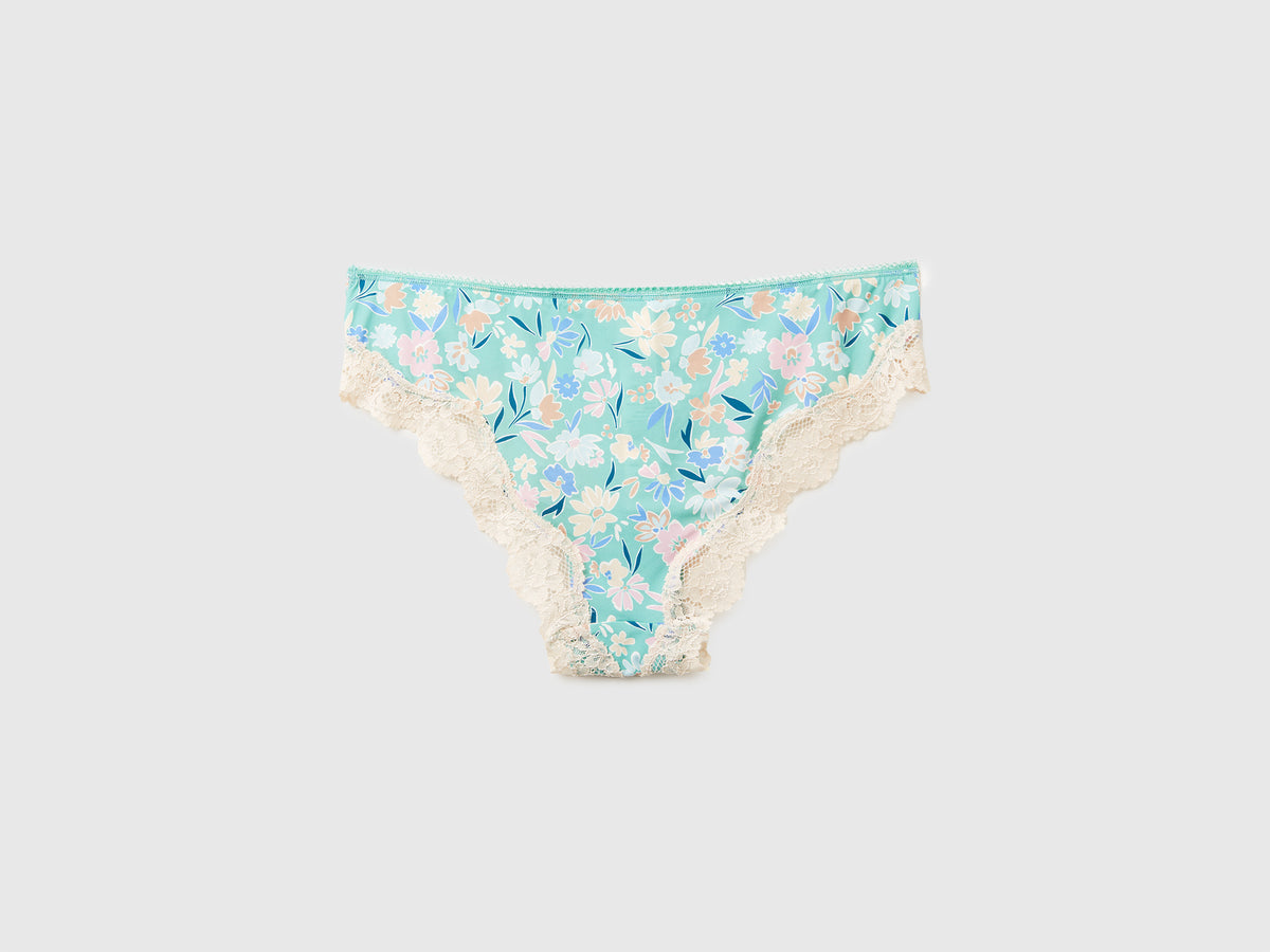 Slip con stampa floreale