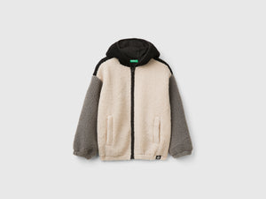 Felpa in pile color block