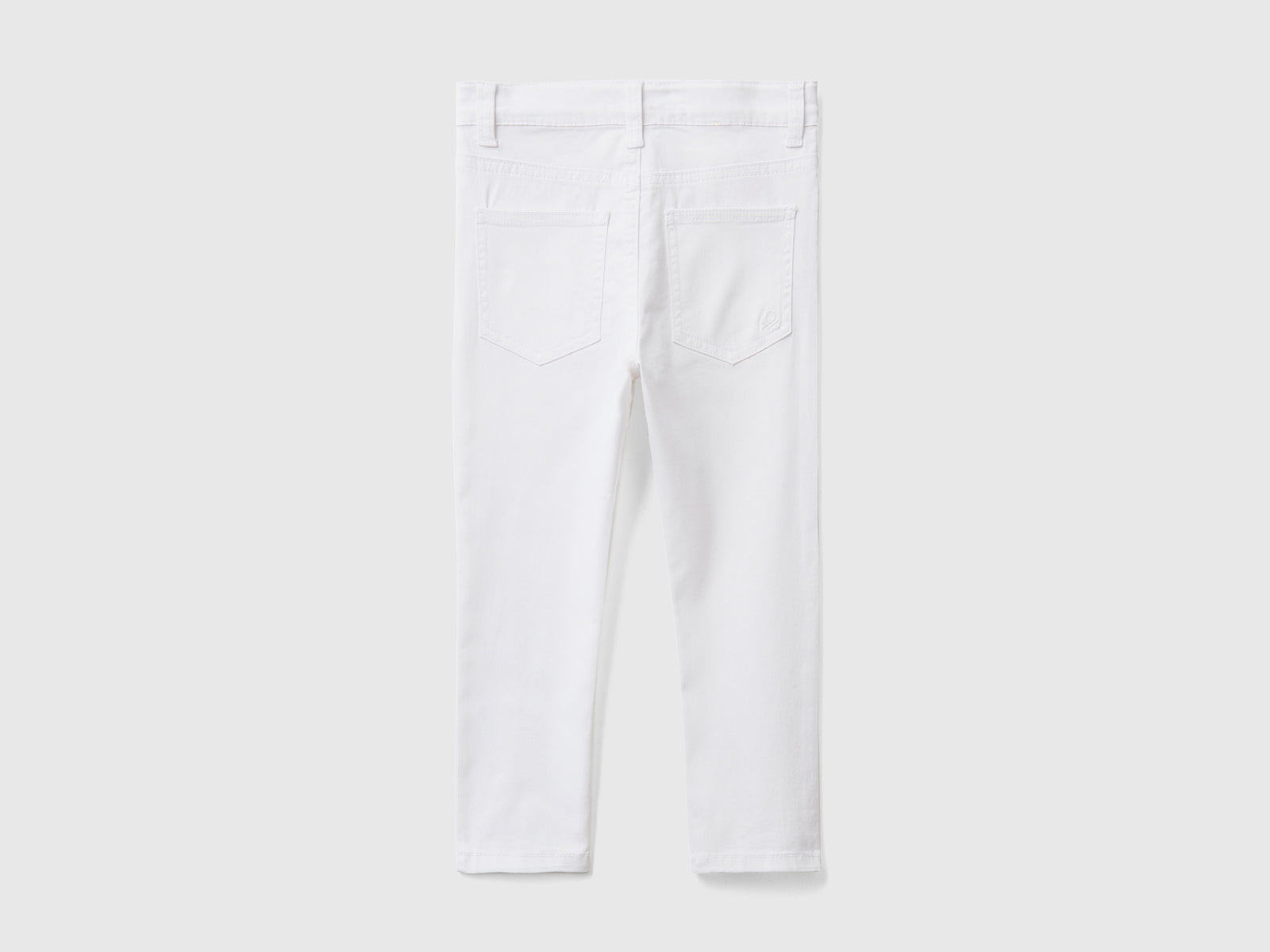 Pantaloni slim fit cinque tasche da bimbo bianco 2 | Benetton Outlet